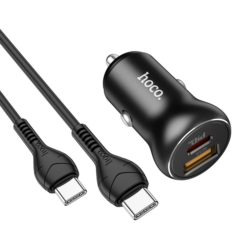شاحن سيارة Smooth road PD30W + QC3.0 / طقم (من النوع C إلى النوع C)  NZ5